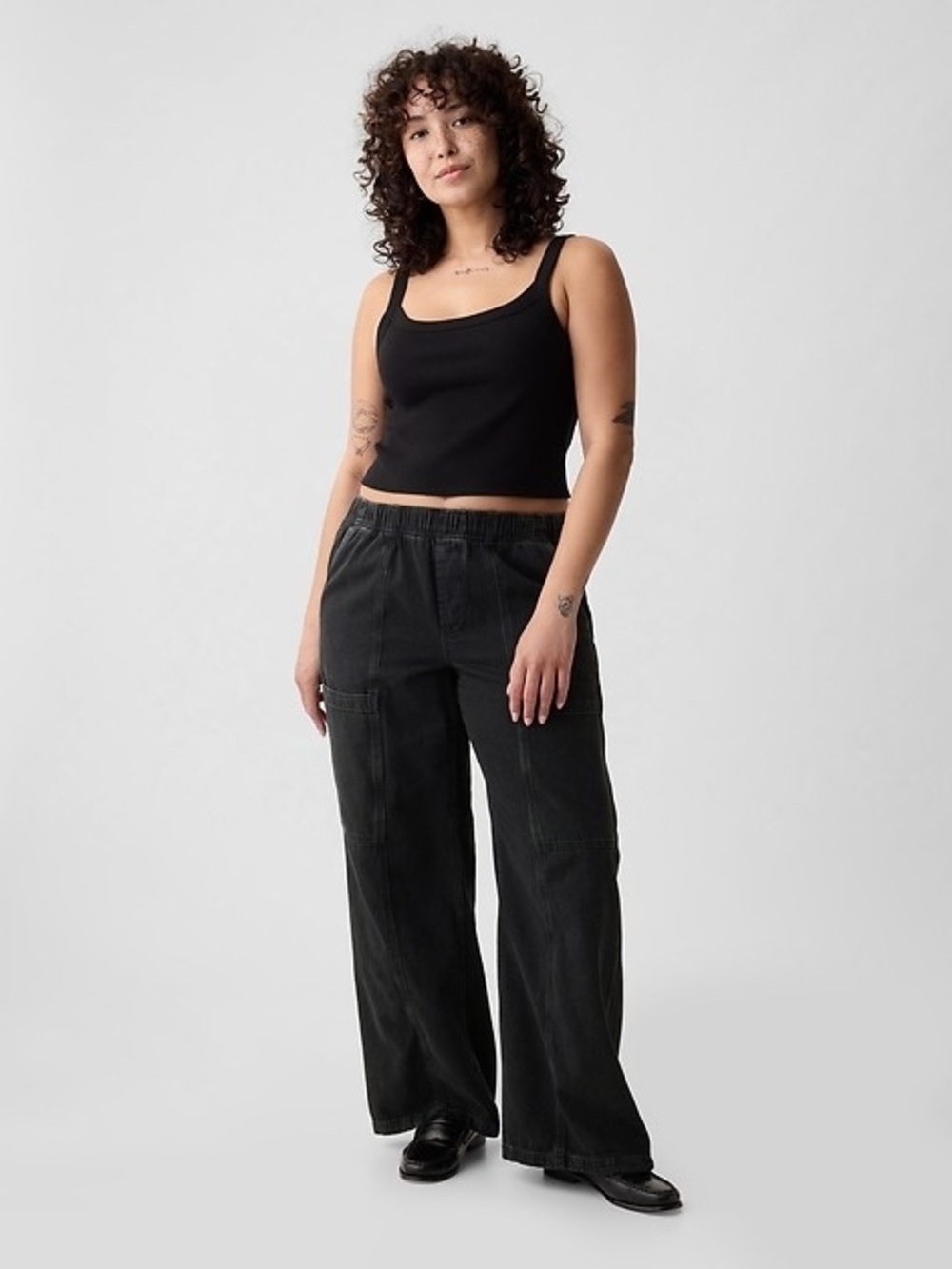 Gap High Rise Utility Easy Jeans – Black Wash – Women’s Large Tall (L Tall)